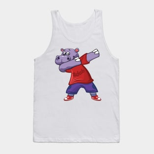 'Dabbing Dancing Hippo' Funny Dabbing Animal Gift Tank Top